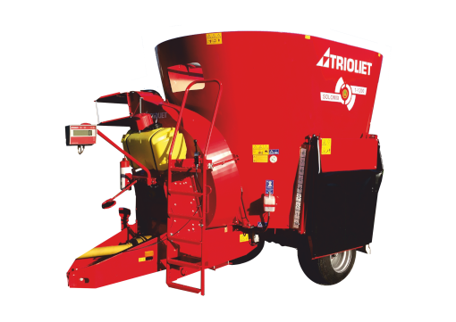 Mini-TMR-mixer-with-strawblower-to-blow-straw-into-barns